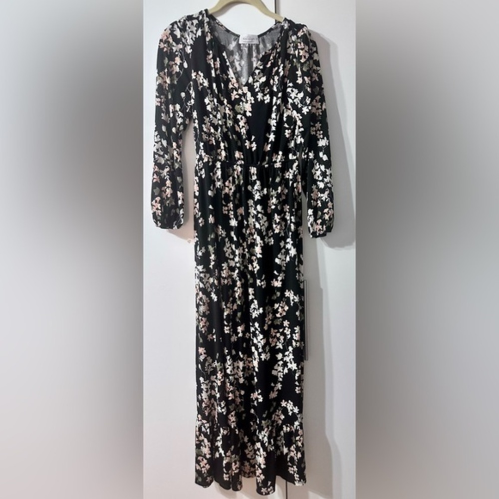 Kayleigh Floral Black Maxi Dress